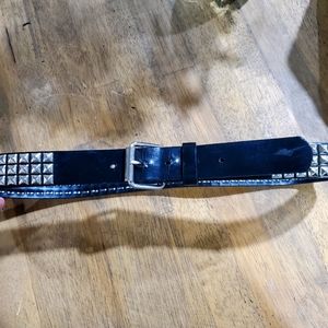 TILT brand, three row studded black belt